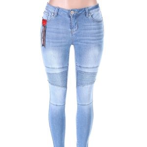 Moto Biker Denim Jeans